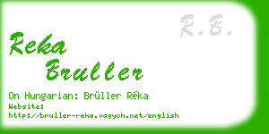 reka bruller business card