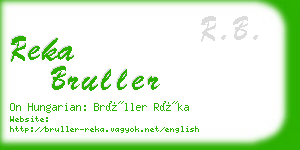 reka bruller business card